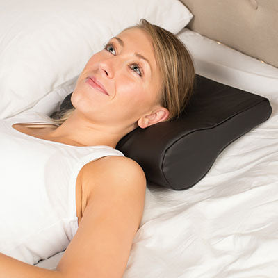 Core AB Contour Cervical Support Pillow, Black Vinyl — for Positioning and Comfort Support