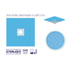 SUBMED Sterile Adhesive 2-Layer Fenestrated Drapes