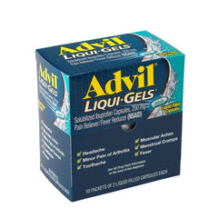 First Aid Only Advil Liquid-Gels Pain Reliever Refill, 50 Two-Packs per Box