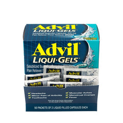 First Aid Only Advil Liquid-Gels Pain Reliever Refill, 50 Two-Packs per Box