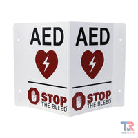 Cubix Safety Flex3DWS-AED-STB Transforming AED and Stop The Bleed Combination Wall Sign