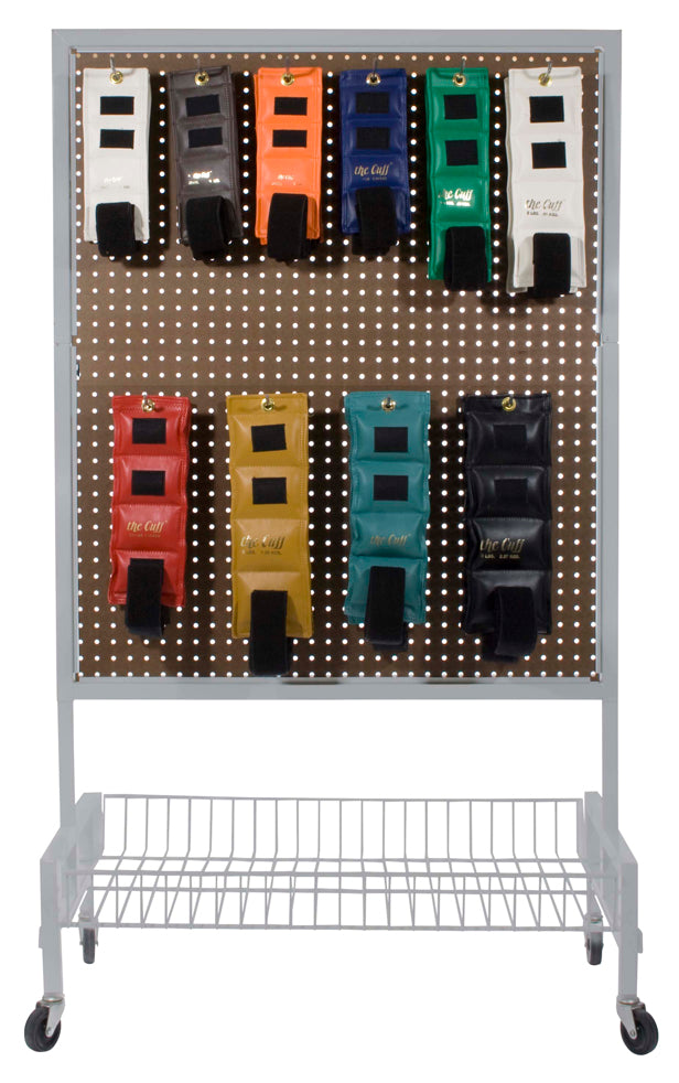 the Cuff Original Ankle and Wrist Weight, 20 Piece Set with Rack (2 each: .25, .5, .75, 1, 1.5, 2, 2.5, 3, 4, 5 lb.) — for Strength Training and Rehabilitation