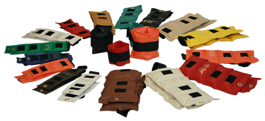 the Cuff Original Ankle and Wrist Weight, 32 Piece Set (2 each: .25, .5, .75, 1, 1.5, 2, 2.5, 3, 4, 5, 6, 7, 7.5, 8, 9, 10 lb.) — for Strength Training and Rehabilitation
