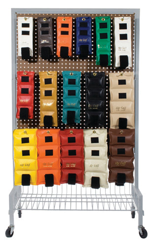 the Cuff Original Ankle and Wrist Weight, 32 Piece Set with Rack (2 each: .25, .5, .75, 1, 1.5, 2, 2.5, 3, 4, 5, 6, 7, 7.5, 8, 9, 10 lb.) — for Strength Training and Rehabilitation