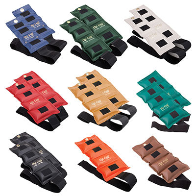 the Cuff Original Ankle and Wrist Weight, 16 Piece Set (2 each: 1,1.5,2,2.5,3,4,5; 1 each: 7.5,10) — for Strength Training and Rehabilitation