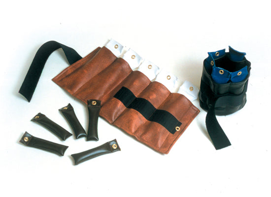 the Cuff Pouch Variable Wrist and Ankle Weight - 2.5 lb, 5 x 0.5 lb inserts - Red — for Strength Training and Rehabilitation