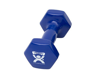 CanDo vinyl coated dumbbell - 5 lb - Blue, each — for Strength Training and Rehabilitation
