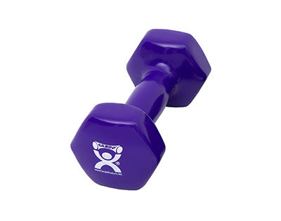 CanDo vinyl coated dumbbell - 7 lb - Purple, each — for Strength Training and Rehabilitation