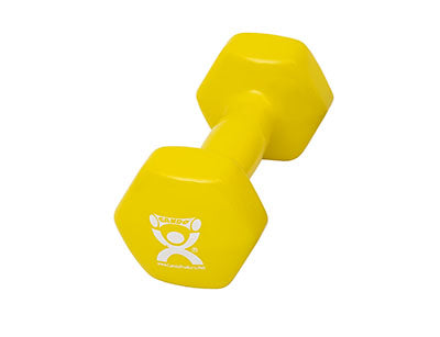 CanDo Vinyl Coated Dumbbell, Yellow (9 lb), Each — for Strength Training and Rehabilitation