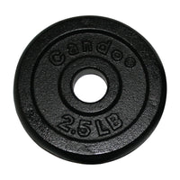 CanDo Iron Disc Weight Plate, 1.25 lbs., 1" diameter hole — for Strength Training and Rehabilitation