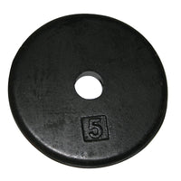 CanDo Iron Disc Weight Plate, 1.25 lbs., 1" diameter hole — for Strength Training and Rehabilitation