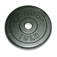 CanDo Iron Disc Weight Plate, 1.25 lbs., 1" diameter hole — for Strength Training and Rehabilitation