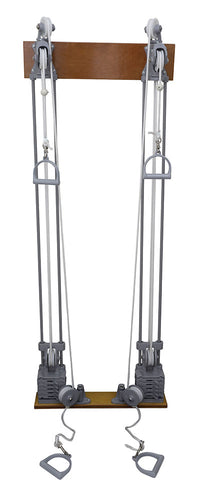 CanDo Chest Weight Pulley System - Dual handle (lower, mid) - two towers - 10 x 2.2 lb weights — for Strength Training and Rehabilitation
