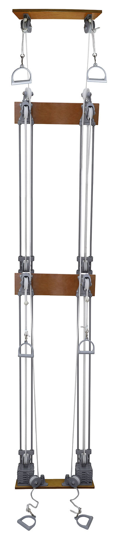 CanDo Chest Weight Pulley System - Triplex handle (lower, mid, upper) - two towers - 10 x 2.2 lb weights — for Strength Training and Rehabilitation