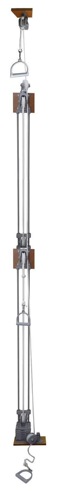 CanDo Chest Weight Pulley System - Triplex handle (lower, mid, upper) - one tower - 5 x 2.2 lb weights — for Strength Training and Rehabilitation
