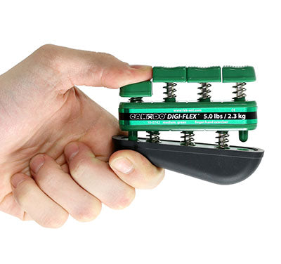CanDo Digi-Flex hand exerciser - Green, medium - Finger (5.0 lb) / hand (16.0 lb) — for Hand Strength and Dexterity Therapy