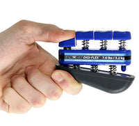 CanDo Digi-Flex hand exerciser - set of 5 (yellow, red, green, blue, black), with plastic rack — for Hand Strength and Dexterity Therapy