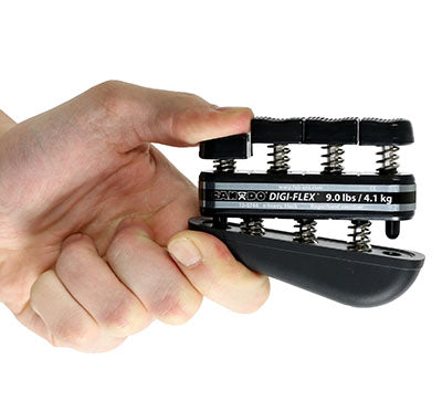 CanDo Digi-Flex hand exerciser - Black, x-heavy - Finger (9.0 lb) / hand (31.0 lb) — for Hand Strength and Dexterity Therapy