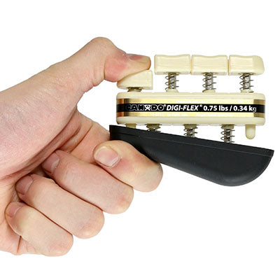 CanDo Digi-Flex hand exerciser - Tan, xx-light - Finger (0.75 lb) / hand (2.5 lb) — for Hand Strength and Dexterity Therapy