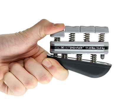 CanDo Digi-Flex hand exerciser - Silver, xx-heavy - Finger (11.0 lb) / hand (38.0 lb) — for Hand Strength and Dexterity Therapy