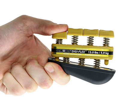 CanDo Digi-Flex hand exerciser - Gold, xxx-heavy - Finger (13.0 lb) / hand (45.0 lb) — for Hand Strength and Dexterity Therapy