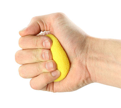 CanDo Memory Foam Squeeze Ball - 2.5" diameter - Yellow, x-easy, dozen — for Hand Strength and Dexterity Therapy