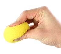 CanDo Memory Foam Squeeze Ball - 2.5" diameter - Yellow, x-easy, dozen — for Hand Strength and Dexterity Therapy