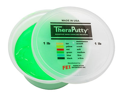 TheraPutty CanDo Scented Theraputty Exercise Material - 2 oz - Apple - Green - Medium — for Hand Therapy and Strengthening