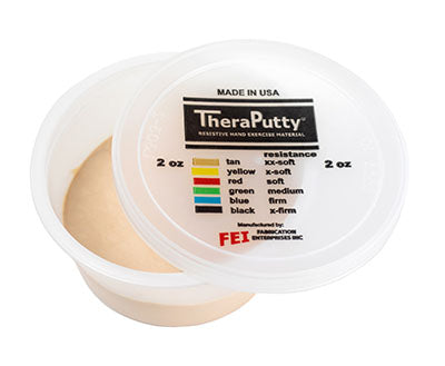 TheraPutty CanDo Scented Theraputty Exercise Material - 2 oz - Vanilla - Tan - XX-Soft — for Hand Therapy and Strengthening