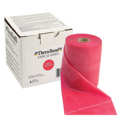 TheraBand exercise band - Twin-Pak 100 yard roll - Red - medium (2, 50-yd boxes) — for Resistance Training and Rehabilitation