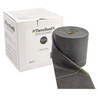 TheraBand exercise band - Twin-Pak 100 yard roll - Black - special heavy (2, 50-yd boxes) — for Resistance Training and Rehabilitation