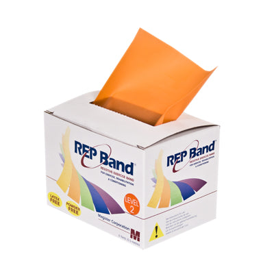 REP Band exercise band - latex free - orange, level 2 — for Resistance Training and Rehabilitation