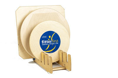 Stroops Wobble board set, 16" and 20" round board, 20" square board, with stand — for Balance Training and Fall Prevention