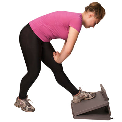 FabStretch 4-Level Incline Board - Heavy Duty Plastic - 5, 15, 25, 35 Degree Elevation - 14" x 14" Surface — for Flexibility and Mobility Training