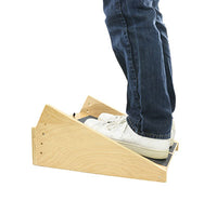 CanDo 5-Level Wooden Incline Board (5,10,15,20,25 degree elevation), 12.5" x 16" Surface — for Flexibility and Mobility Training