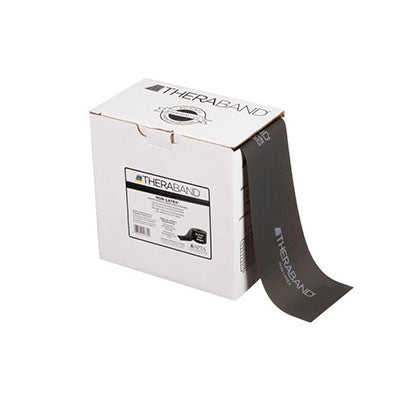TheraBand exercise band - latex free - Twin-Pak 100 yards - Black - special heavy (2, 50-yd boxes) — for Resistance Training and Rehabilitation
