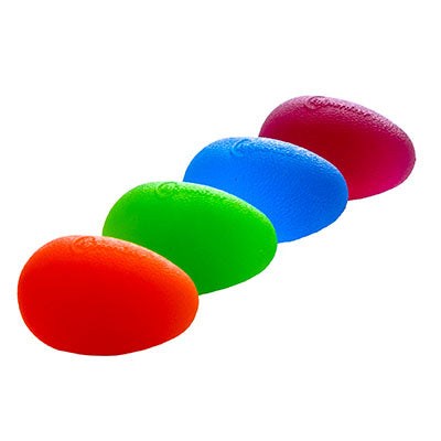 Eggsercizer Hand Exerciser, 4-Piece Set (1 ea: Orange, Green, Blue, Purple) — for Hand Strength and Dexterity Therapy