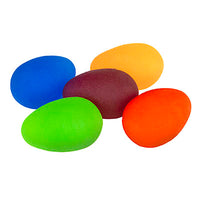 Eggsercizer Hand Exerciser, 5-Piece Set (1 ea: Peach, Orange, Green, Blue, Purple) — for Hand Strength and Dexterity Therapy