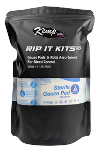 Kemp USA 10-130-RK10 Rip It Kits, Gauze Pads & Rolls Assortment, Sterile