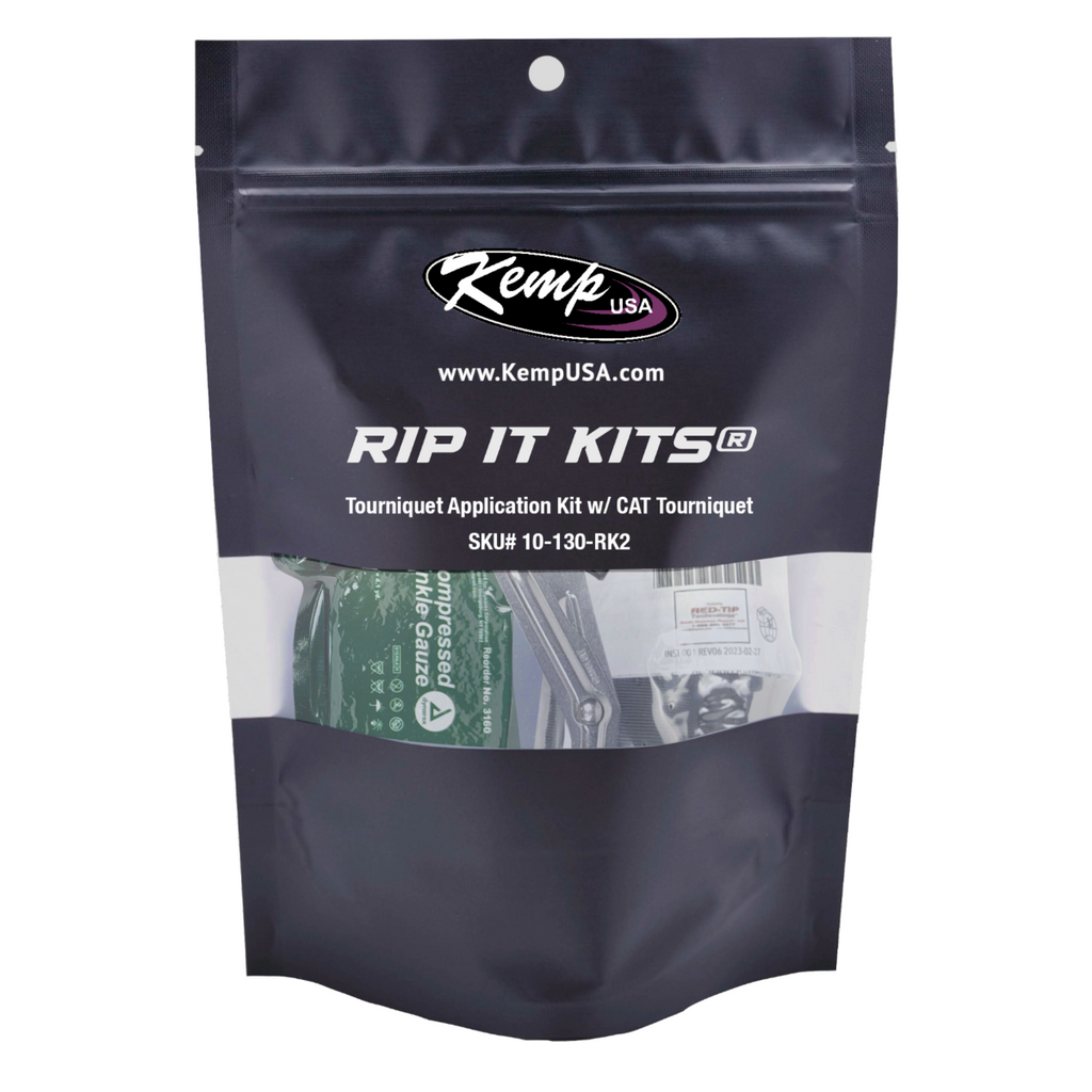 Kemp USA 10-130-RK2 Rip It Kits, Tourniquet Application Kit with CAT Tourniquet (Refill Kit for