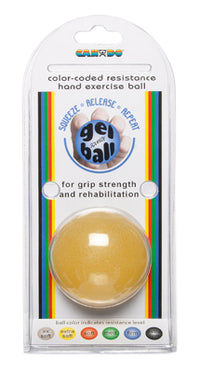 CanDo Gel Squeeze Ball, Standard Circular, Yellow (X-Light) — for Hand Strength and Dexterity Therapy