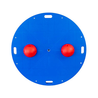 CanDo Balance Board, 16" Diameter Wobble/Rocker Board with 2 Red Balls (Easy) — for Balance Training and Fall Prevention