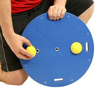 CanDo Balance Board, 15" x 18" Wobble Board with 1 Yellow Ball (X-Easy) — for Balance Training and Fall Prevention