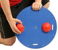 CanDo Balance Board, 15" x 18" Wobble Board with 1 Red Ball (Easy) — for Balance Training and Fall Prevention