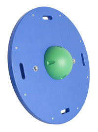 CanDo Balance Board, 15" x 18" Wobble Board with 1 Green Ball (Moderate) — for Balance Training and Fall Prevention