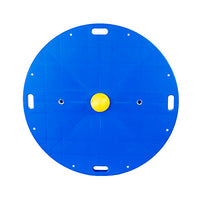 CanDo Balance Board, 15" x 18" Wobble Board with 1 Yellow Ball (X-Easy) — for Balance Training and Fall Prevention