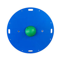 CanDo Balance Board, 15" x 18" Wobble Board with 1 Green Ball (Moderate) — for Balance Training and Fall Prevention