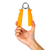 CanDo Ergonomic Hand Grip, Pair - Yellow, x-light - 3 lb — for Hand Flexion in Clinical and Institutional Care