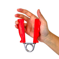 CanDo Ergonomic Hand Grip, Pair - Yellow, x-light - 3 lb — for Hand Flexion in Clinical and Institutional Care