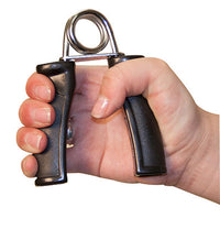CanDo Ergonomic Hand Grip, Pair - Yellow, x-light - 3 lb — for Hand Flexion in Clinical and Institutional Care